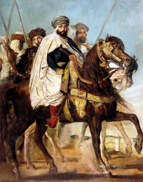 Ali Ben Hamet Califa de Constantino de los Haractas seguido por su Escolta 18 romántico Theodore Chasseriau Pinturas al óleo